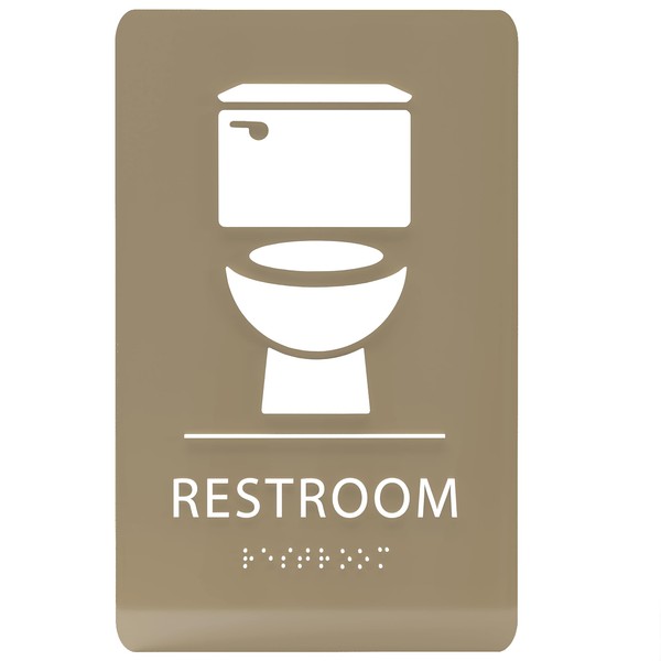 ADA CENTRAL SIGNS - 6"X9" Toilet Restroom Sign- ADA Compliant
