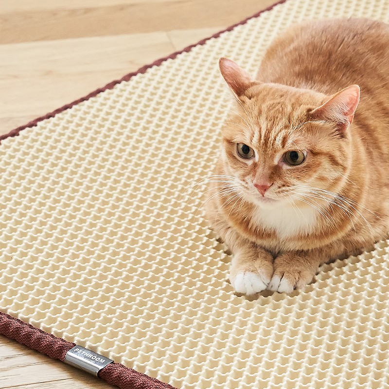 PETHROOM [Pessoriom] Clean Up Mat (Extra Large/Beige) Cat Litter Box