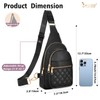 JasGood Sling Bag for Women Crossbody Leather Fanny Packs Chest
