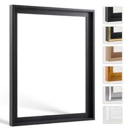 Bildershop-24 Lemgo Shadow Groove Frame for Stretcher Frame Pictures and Canvases, 70 x 100 cm, Matt Black