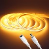 Gold Yellow COB LED Strip Light 24V,16.4FT Dotless Light (Without