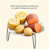 304 stainless steel adjustable steamer rack, foldable and expandable steam
