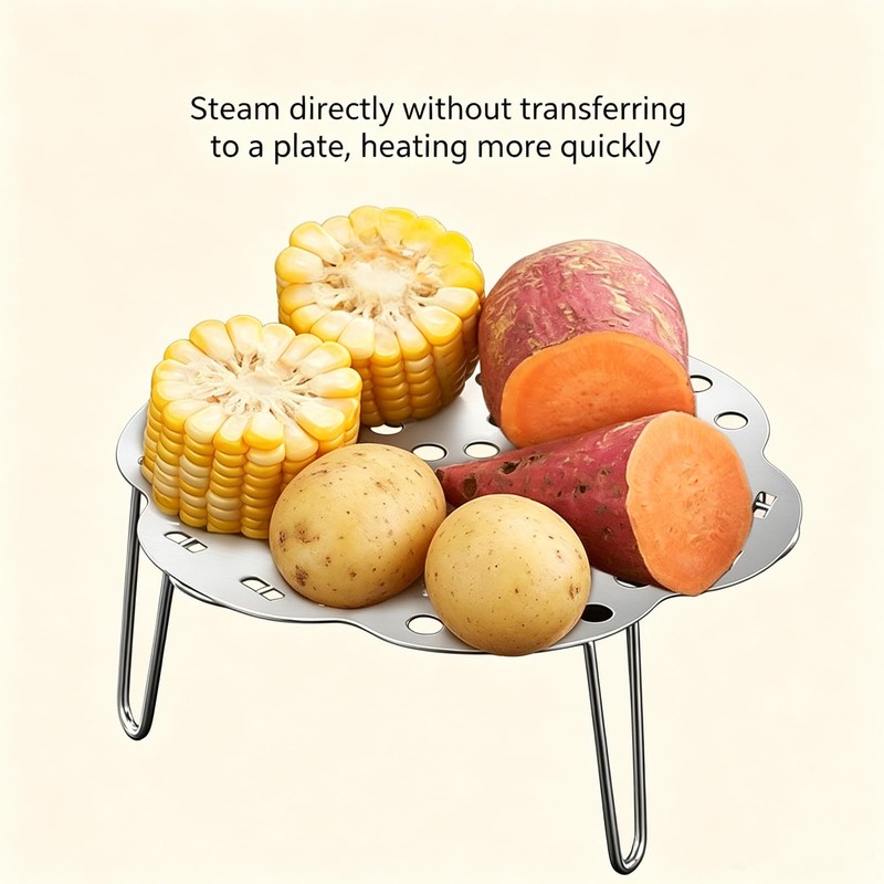 304 stainless steel adjustable steamer rack, foldable and expandable steam
