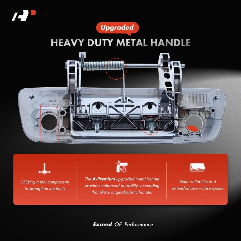 A-Premium Upgraded Metal Tailgate Handle Liftgate Latch Handle with Keyhole