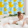 rzzlp Rubber Duck and Bubble Shower Curtain,Washable Fabric Curtain,Rustic Farmhouse