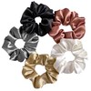 Silvr Bear Luxe Satin Scrunchies for Women | Pack of