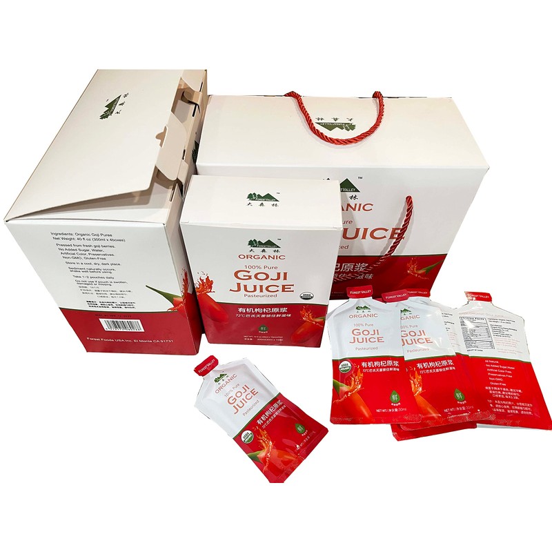 Organic Goji Juice 12 Fl Oz (30ml x 12 pouches)