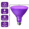 LOXYEE PAR38 Flood Purple Light Bulbs,4 Pack Dimmable,E26 Base Purple