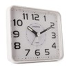 Classic Bold Traditional White Square Quartz Sweeping Non Ticking Alarm
