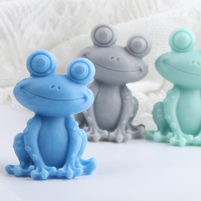 3D Frog Candle Mold Frog Animal Silicone Resin Casting Molds
