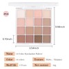 16Color Matte Shimmer Eyeshadow Palette, Natural Nude Dark Brown Champagne