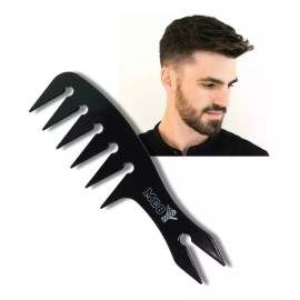 MC8 Peine Negro Profesional Dos Lados Para Decoloraciones Mechas