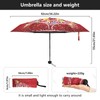 Oyihfvs Colorful Christmas Tree On Red 5 Folding Ultra-Light Umbrella,