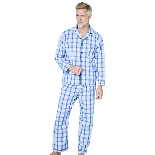 Chums Men's Classic Marlow Check Pyjamas Set with Contrast Piping