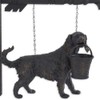 K&K Interiors 17227A-AR Dog Statue with Basket Arrow Replacement, Black