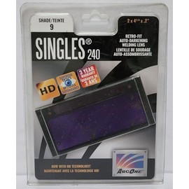 ArcOne S240-9 Horizontal Single Auto-Darkening Filter for Welding, 2 x 4, Shade 9