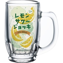 Toyo Sasaki P-00401-JAN-P Glass Lemon Sour Glass Father's Day Stein Dishwasher Safe Made in Japan 12.8 fl oz (380 ml)