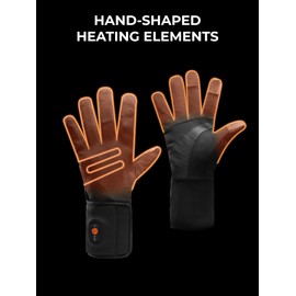 ORORO Heated Gloves for Men and Women, 3-in-1 Heating Gloves for Skiing Hiking Motorcycle (Black & Sharkskin Grey,L)