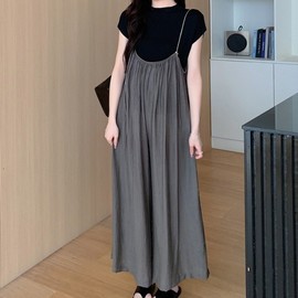 Momkong Maternity Overalls: Summer Pregnancy Pants, Full-Term & Breastfeeding Friendly Briun Gray/XL