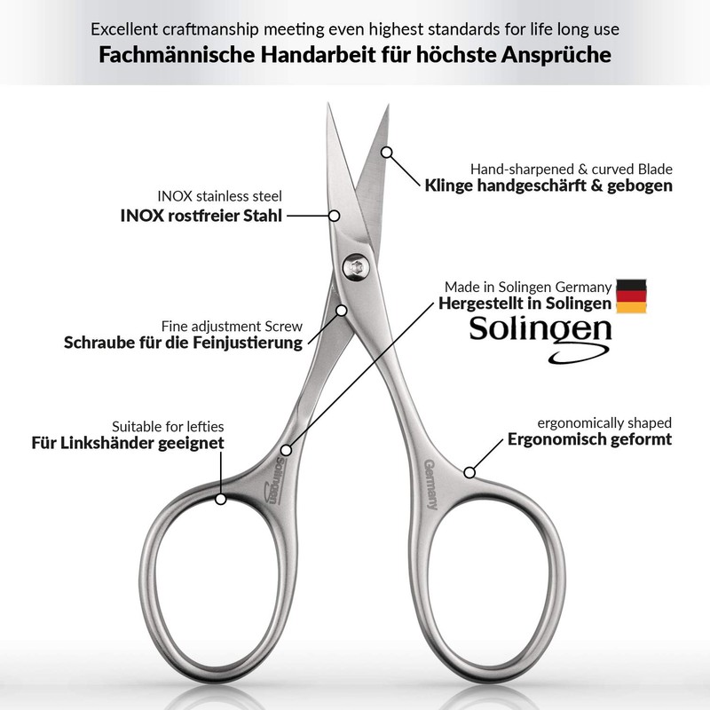 marQus INOX Cuticle Scissors extra fine curved Scissors extra sharp