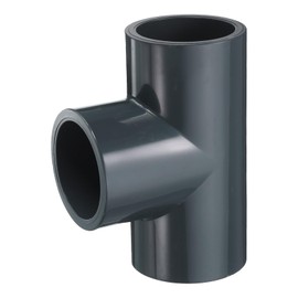HARFINGTON 2pcs Tee PVC Fitting 1-1/2" 3 Way Connector Furniture Build Grade Pipe Coupling Elbow Fittings for Sewer Plumbing Drain Pipe Water Supplies Build Garden