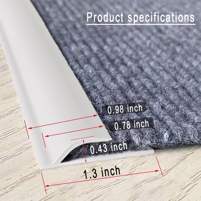 Carpet to Tile Transition Strip, Flexible Carpet Edging from Carpet