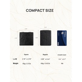 OMIRO Compact Mirror, Unique Plaid Pattern PU Leather 1X/3X Magnification, Ultra Portable for Purses, 2.76" W x 2.76" L, Blue Plaid