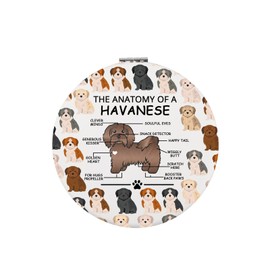 Zuo Bao Funny Havanese Lovers Gifts The Anatomy of A Havanese Clever Minds Make-up-Spiegel (Havanesisch)