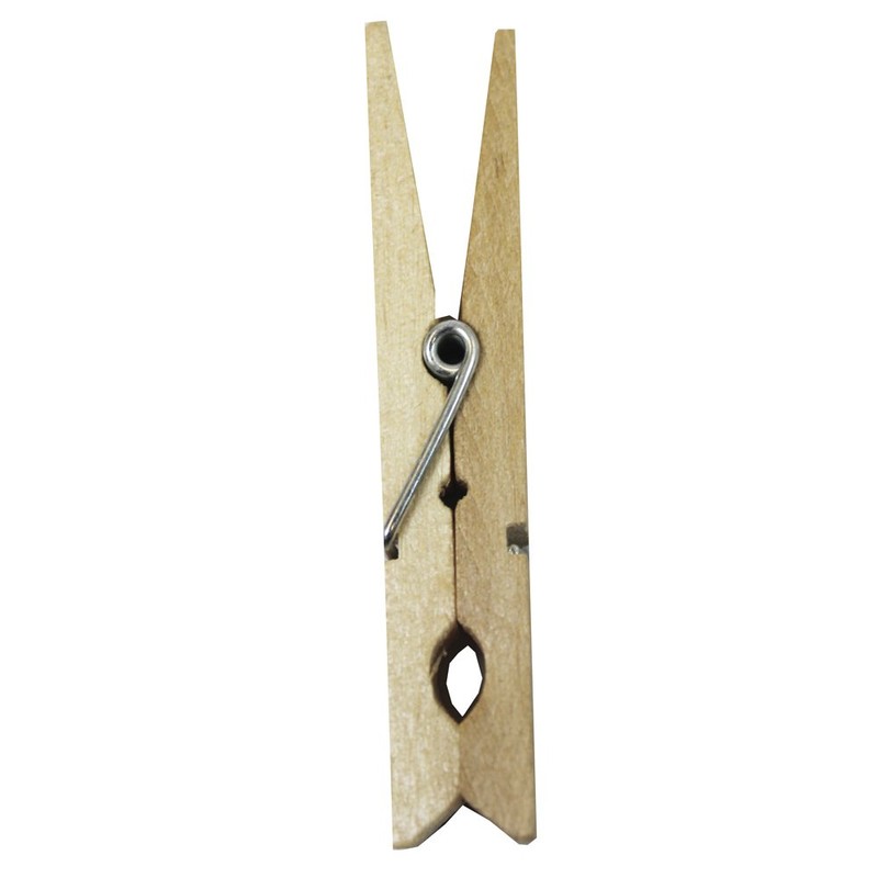 JVL 24-Piece Strong Wooden Retro Vintage Clothes Pegs