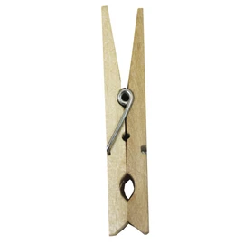 JVL 24-Piece Strong Wooden Retro Vintage Clothes Pegs