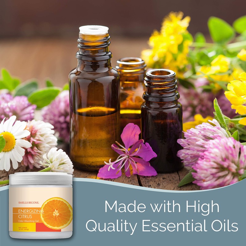 SMELLS BEGONE 15 Ounce Odor Absorber Gel with Essential Oils