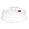 Heidrun 1910 Coperchio per Microonde, 25 cm, Trasparente/Rosso, 24 cm