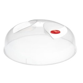 Heidrun 1910 Coperchio per Microonde, 25 cm, Trasparente/Rosso, 24 cm