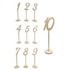 Wooden Table Numbers Holders with Stands,Natural Wood,Home Decor,8.88 Inch Tall,Perfect