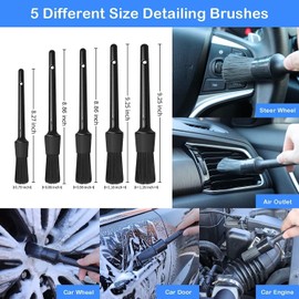 20Pcs Car Detailing Brush Set, Car Detailing Kit, Car Detailing Brushes, Car Cleaning Tools,Car Windshield Cleaning Tool,Professional Car Care kit for Interior Exterior Wheels(Drill not include)
