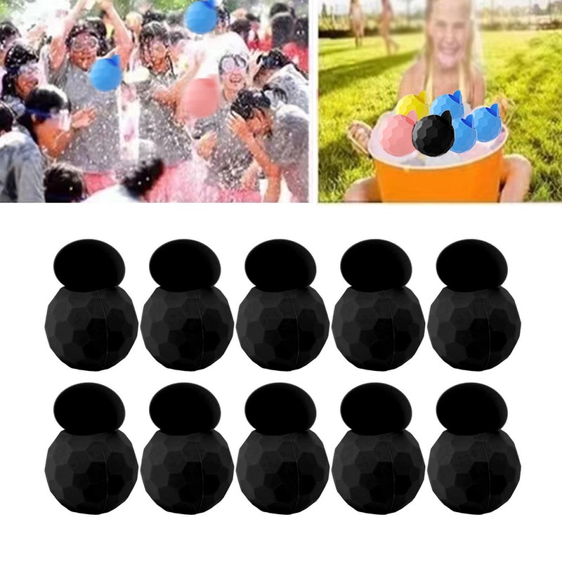 10 Pcs Reusable Water Balloons Silicone Water Balloons Self Sealing