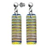 Venetian Murano Glass Dangle Earrings 925 Silver, Glass