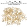 100pcs Shaped Paper Clips Prevent Slip Cute Decorative Metal Small