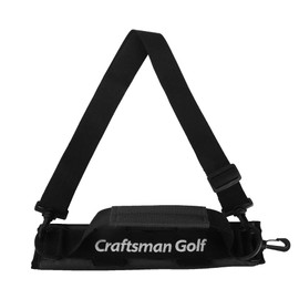 CRAFTSMAN Golf Club Storage Holder, Bag, Case, Compact Carrier, Holds 9 Pieces, Tee Storage, Includes Hooks, Practice, Portable, Ultra Lightweight, Velcro Closure, Black