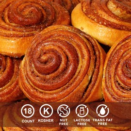Cinnamon Buns Breakfast Pastry | 18 Pastries Individually Wrapped | Cinnamon Rolls Snack Cakes | Coffee Snacks | On the Go Snacks for Kids & Adults | Holiday, Birthdays, Parties | Stern’s Bakery