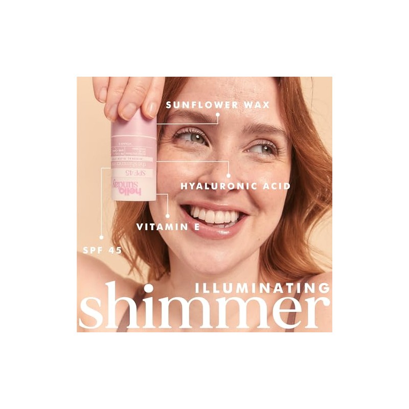 The Shimmer One Mineral Glow Stick SPF 45 Pa Plus