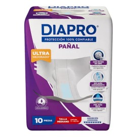 Pañales Para Adulto Diapro Mediano 10 Piezas