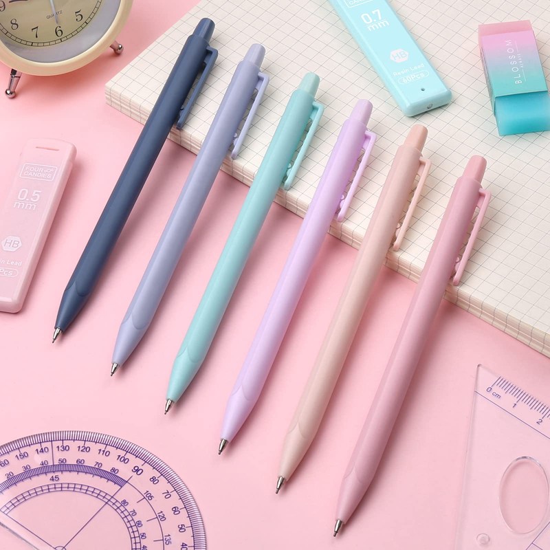 Four Candies Cute Mechanical Pencil Set, 6PCS Pastel Mechanical Pencils
