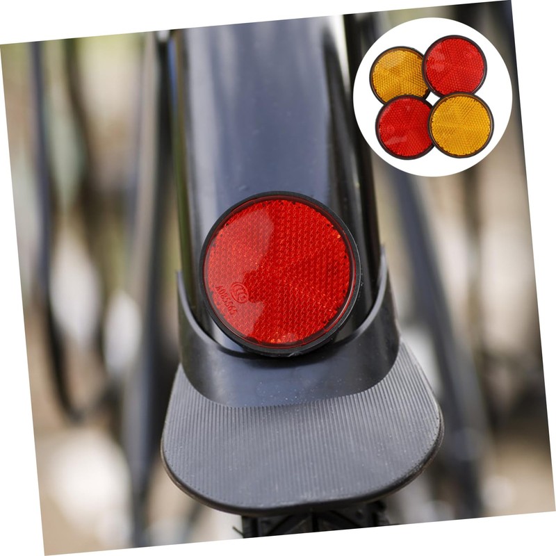 Mobestech 4pcs Car Reflectors Round Vehicle Reflectors for Improved Safety