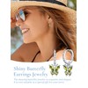Silvercute Dangly Earrings Womens Peridot August Birthstone Butterfly Dangle Earrings