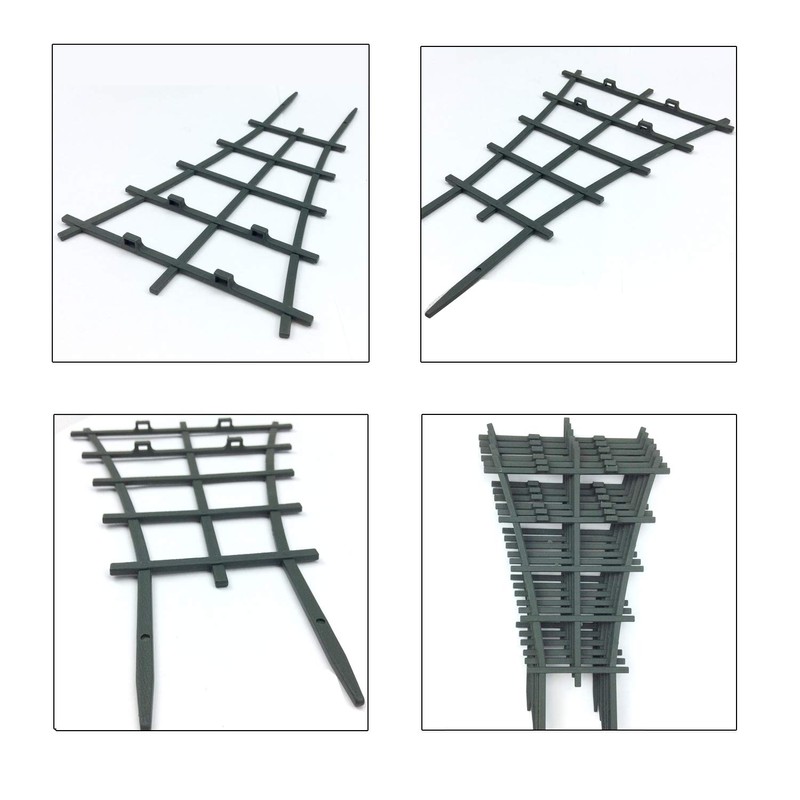 12 Pcs Garden DIY Mini Climbing Trellis Plastic Superimposed Potted