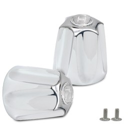 Biaungdo Black Shower Knob Replacement Set of 2, Bathtub Faucet Handles Include Hot and Cold Shower Knob for Remodeling Trim