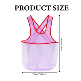 MADGININE Laundry Apron, Waterproof Laundry Apron with Pouch, Portable Laundry Apron with Large Pouch,Sleeveless Halter Cross Back Bandage X Shape Laundry Apronfor Cloth Drying, Fruit Picking