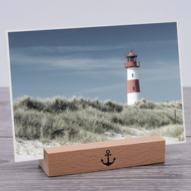 Interluxe Card Holder – Anchor – Greeting Card Holder Sea Photo Holder Card Stand Place Card Holder Made of Wood