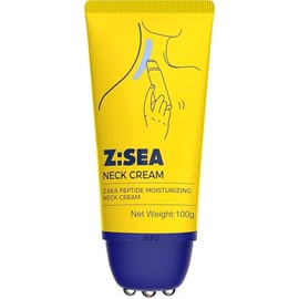 Z:SEA Neck Firming Cream with Roller, Tightening and Lifting Neck & Chest Cream for Crepey Skin, Anti Aging Wrinkle Moisturizer, 3.52 Oz